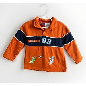 VTG Y2K 2004 Blues Clues Viacom Soccer Embroidered Pullover Sweater Boys 4T